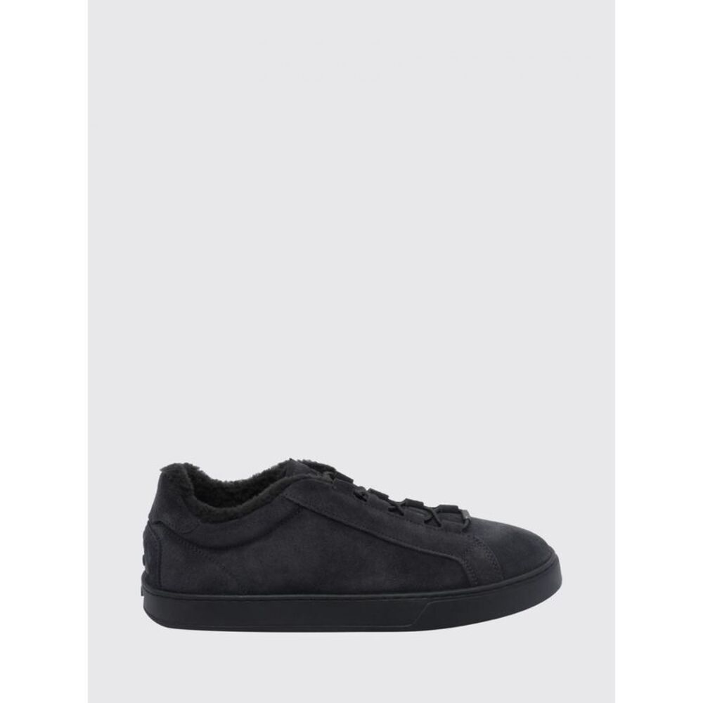 Tod's Men Suede Slip-On Sneakers Tod's With Shearling Lining And Rubber Pebbles